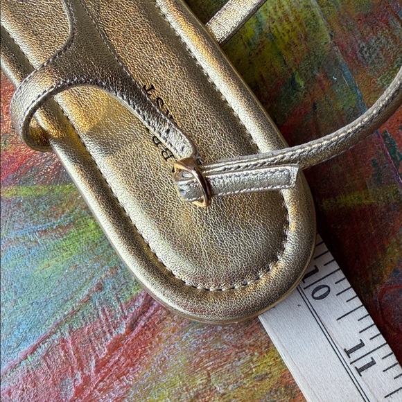 Gabriela Hearst Gia Flat Sandal in Gold Metallic Nappa Leather Sz. 38.5 w. Box - Picture 13 of 16